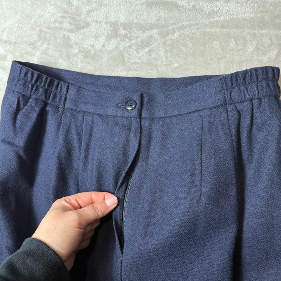 Worthington Navy Blue Wool Blend Pencil Skirt | Size 12 | Lined - Picture 5 of 9